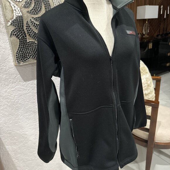 Cherokee Mens XL Black & Gray Zip-Up Fleece Jacket - Picture 3 of 8